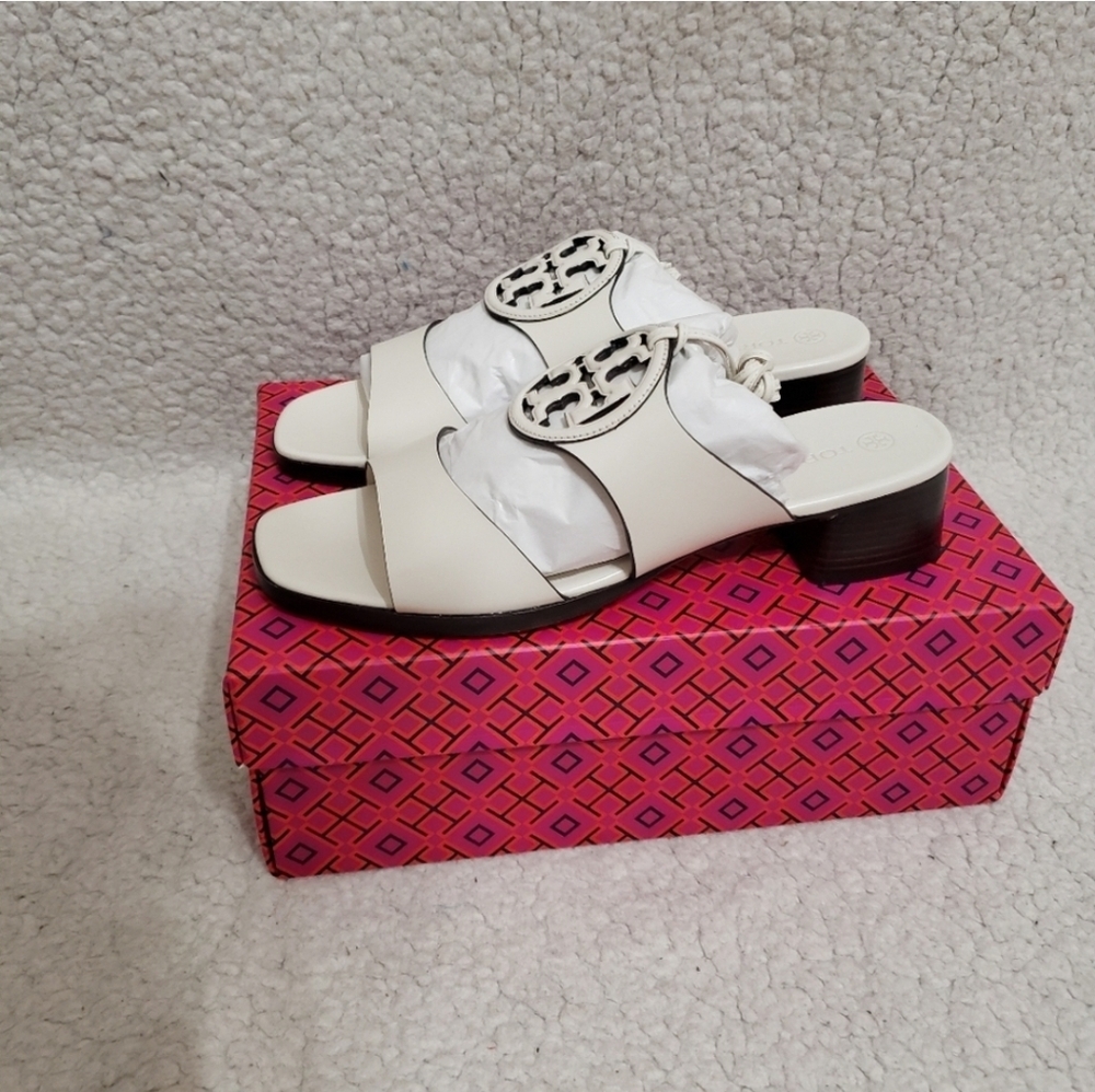 Tory Burch Bombè Miller Leather Convertible Sandals - Size 9